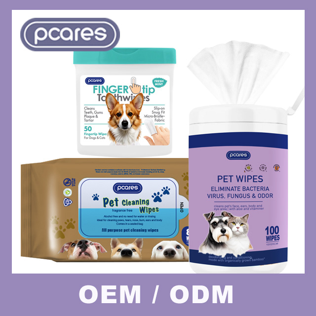 Produtos em alta venda Toalhetes de limpeza biodegradáveis para cuidados de animais de estimação