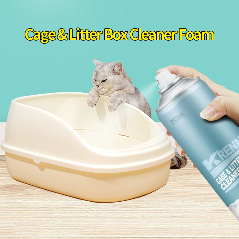 Produtos de Cuidado para Animais de Estimação OEM Limpador de Caixa de Areia e Eliminador de Odor Spray Espuma Limpador de Caixa de Areia para Gatos