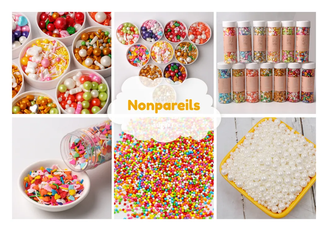 Fornecimento em Lote de Pérolas de Açúcar 2mm - 14mm Solução de Tamanho para Decoração de Confeitaria e Sobremesas