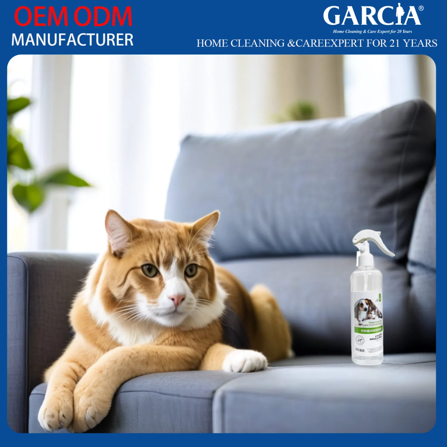 Spray Eliminador de Odor de Animais de Estimação com Ação Antibacteriana para Frescor Duradouro