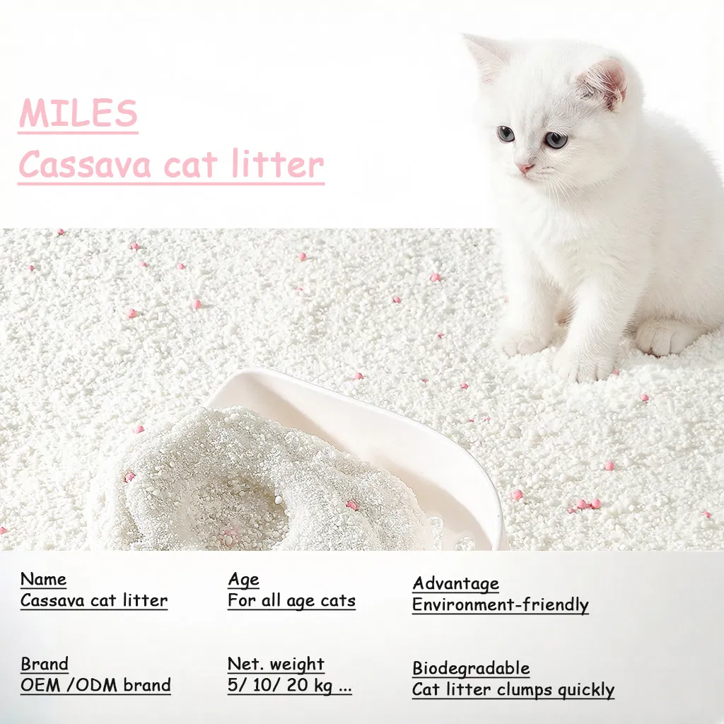 Areia para Gato de Lavanda em Grande Quantidade à Base de Cassava