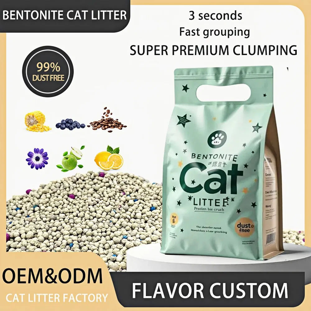 Pacote Grande 8kg Areia para Gato de Bentonita Esférica Atacado de Carvão Ativado de Bambu Desodorizante Super Absorvente Não Fácil de Derramar Areia