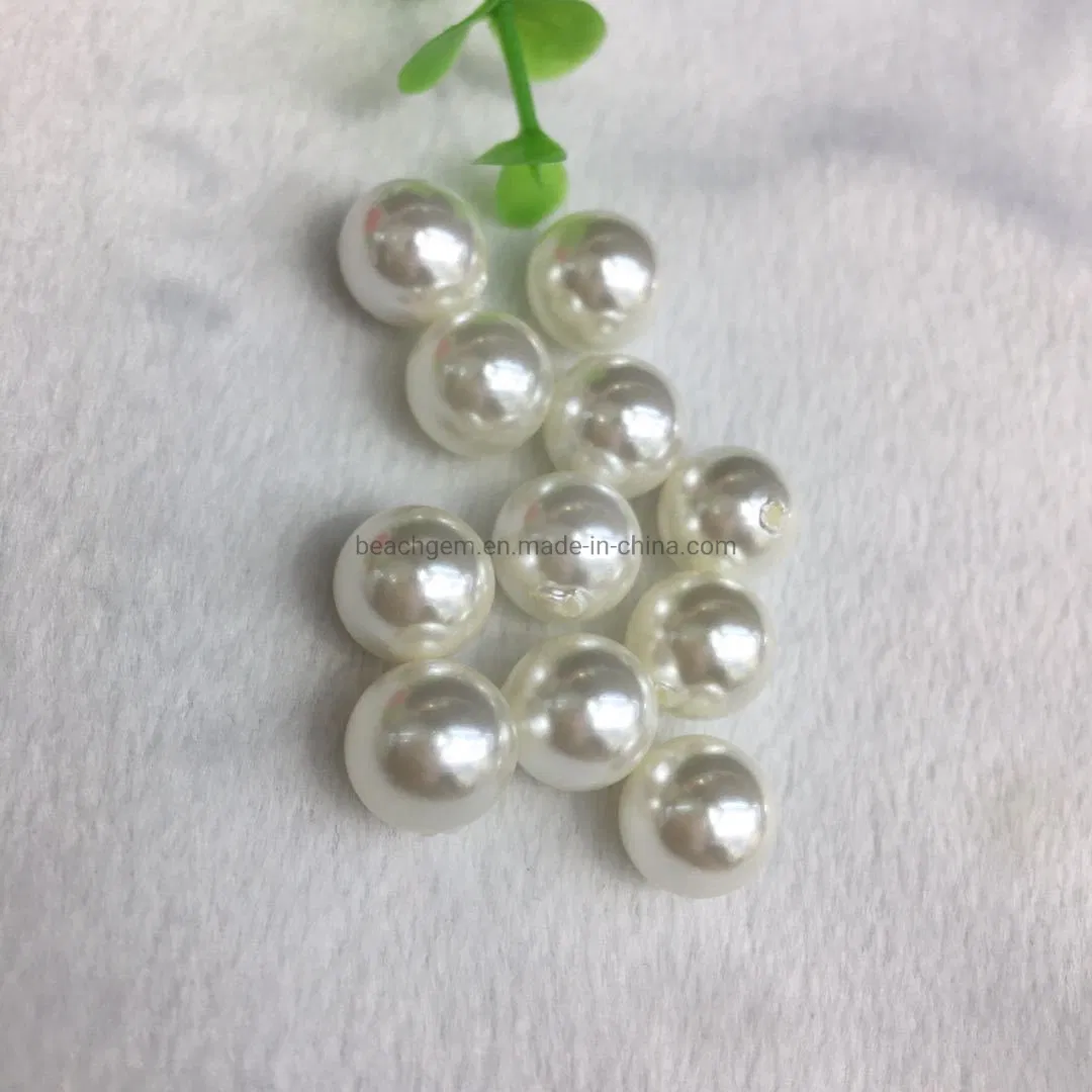 Meia perfurada pérola natural de concha para montagem de joias