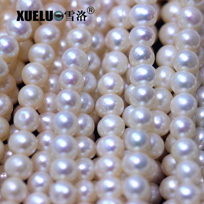 7-8mm Um Colar de Pérolas de Água Doce Naturais Cultivadas de Qualidade Normal Baratas em Fios para Fazer Colar (XL180092)