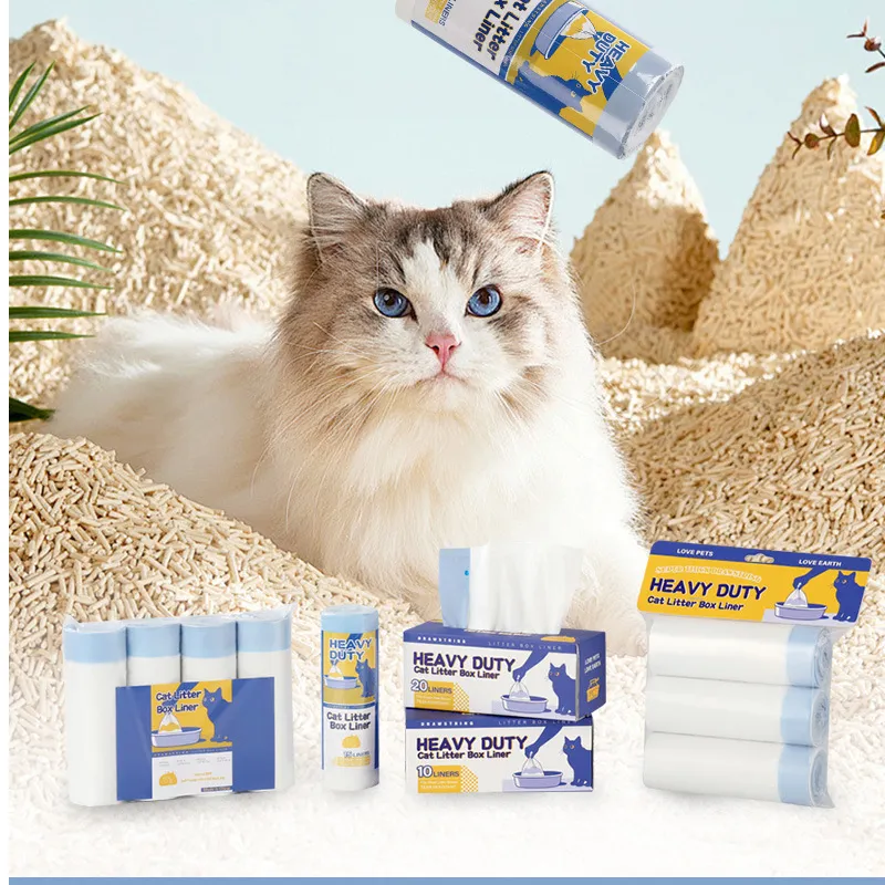 Saco de lixo descartável para areia de gato