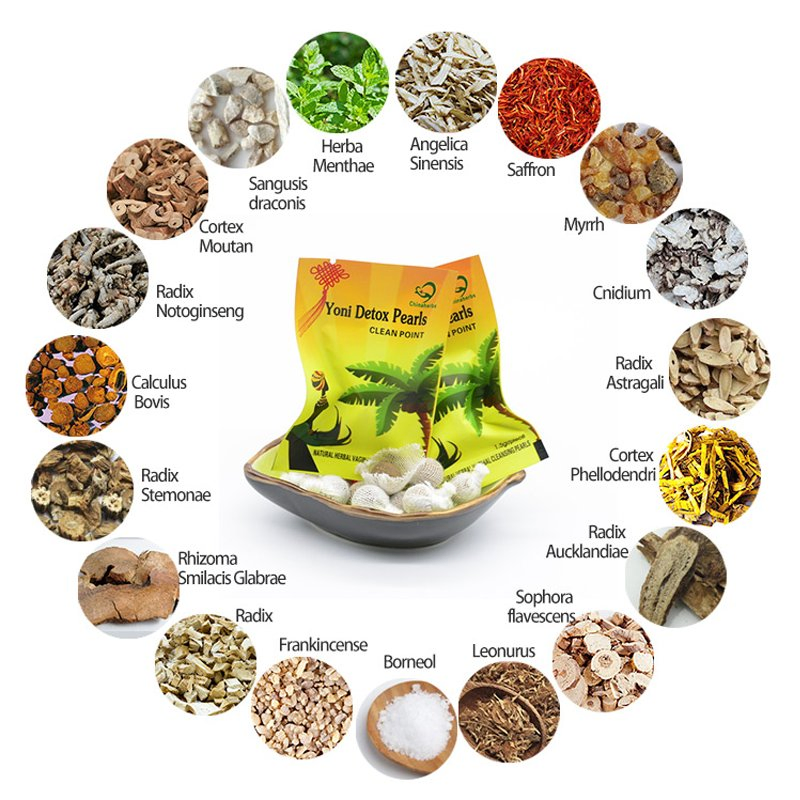 Chinaherbs Tampão Herbal Ponto Limpo Yoni Pérolas Detox Lubrificação para Intimidade Feminina
