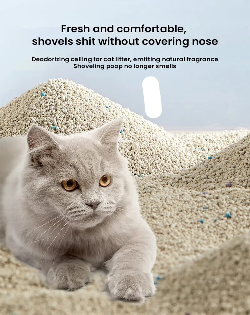 Areia de Bentonita para Gatos Suprimentos para Gatos Natural Flushable Papel Planta Eco Biodegradável Não Agregante