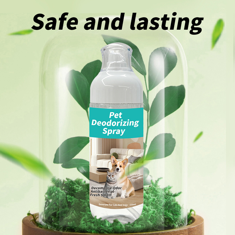 Spray Eliminador de Odor de Pet com Extrato de Planta Natural Eco Amigável e Forte Inibição de Mofo para Cachorro ou Gato 150ml