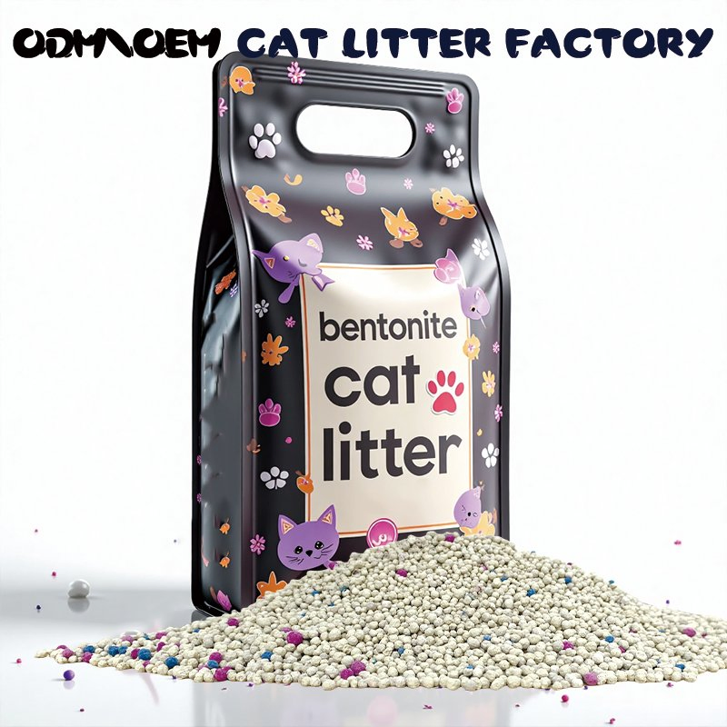 Produto para controle de odor forte feito na China, areia para gatos de bentonita para gatos internos e abrigos, feito de 100% argila natural com aglomeração rápida