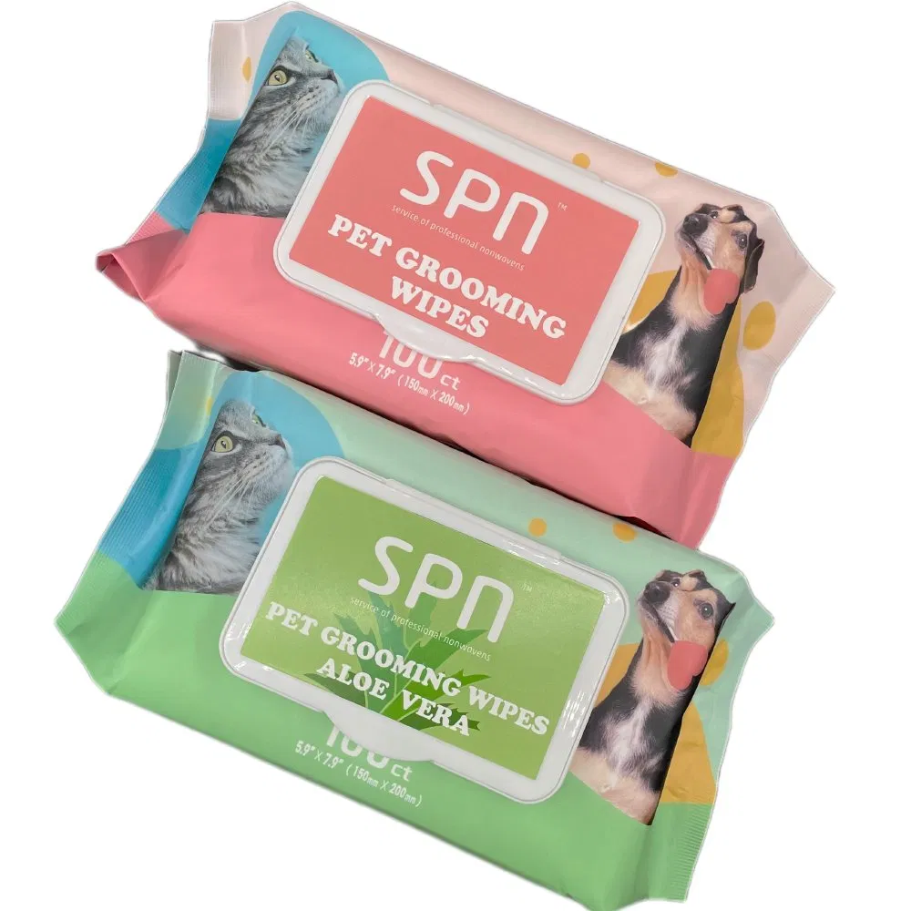 Uso Comercial Doméstico OEM Toalhetes Úmidos para Cães e Gatos Limpeza do Rosto, Corpo, Lábios e Boca dos Animais de Estimação Cuidados com Pets Fabricante de Toalhetes Úmidos para Limpeza