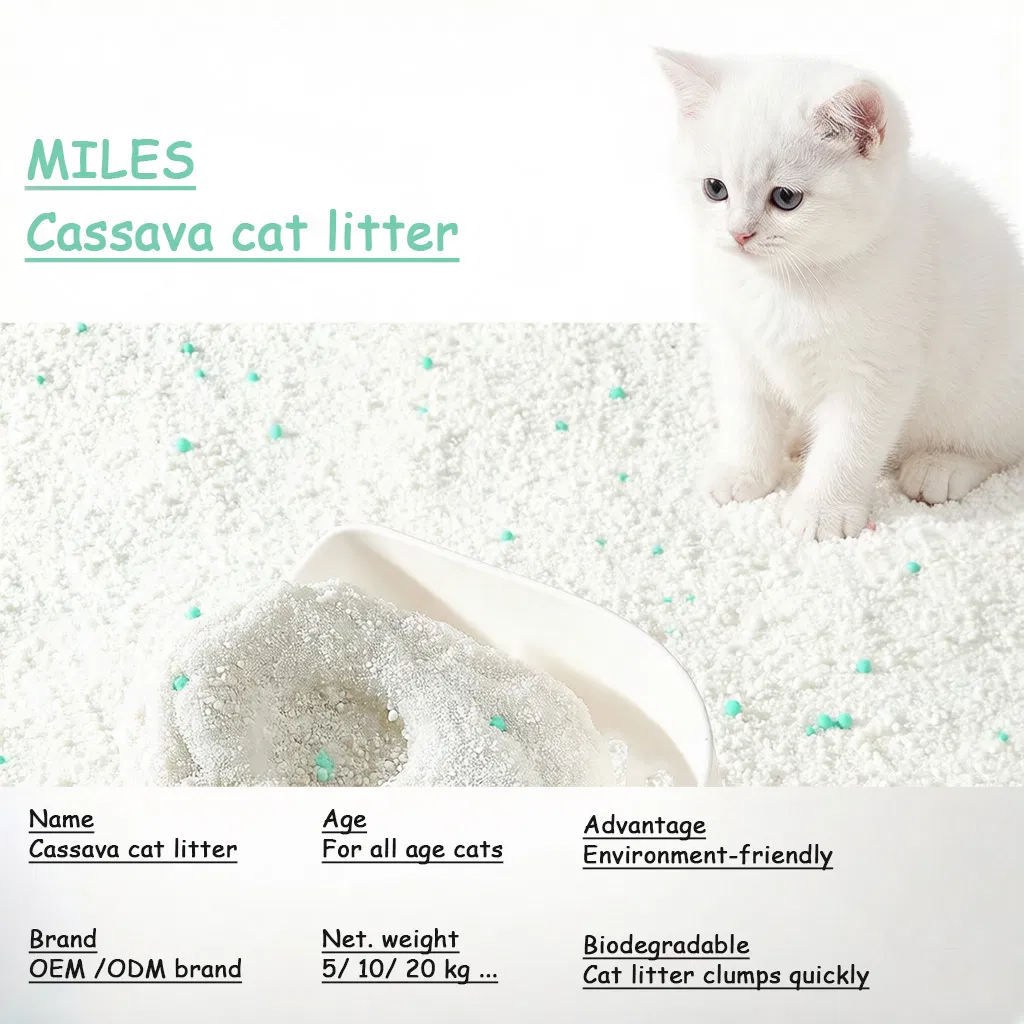 Areia para Gato de Lavanda em Grande Quantidade à Base de Cassava