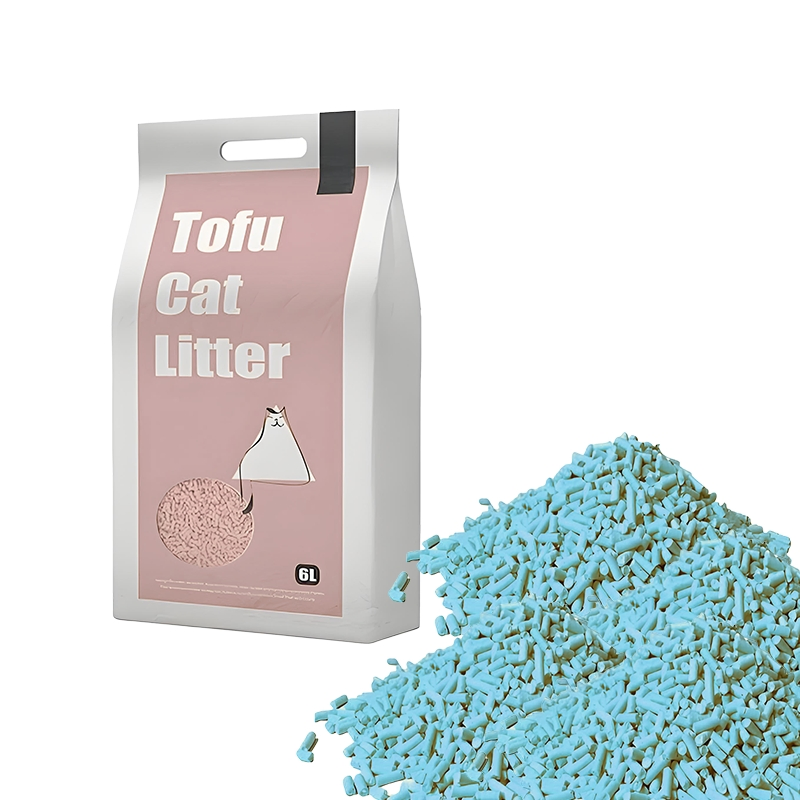 Areia para gatos biodegradável natural feita de tofu para gatos