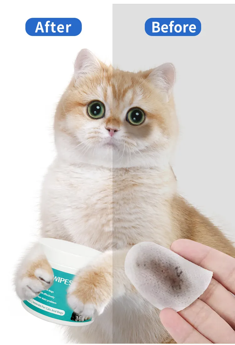 Toalhetes de Limpeza para Olhos de Animais de Estimação para Gatos, Limpe os Olhos para Remover Manchas de Lágrimas