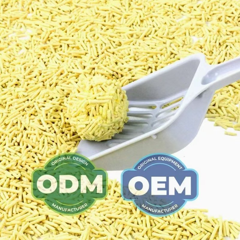 Fabricado na China, areia para gatos de tofu de milho, flushable e à base de plantas puras