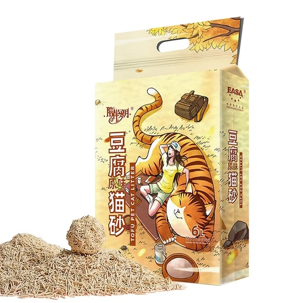 OEM Personalizado Fácil Limpeza Fragrância de Morango Areia de Soja para Gato Tofu