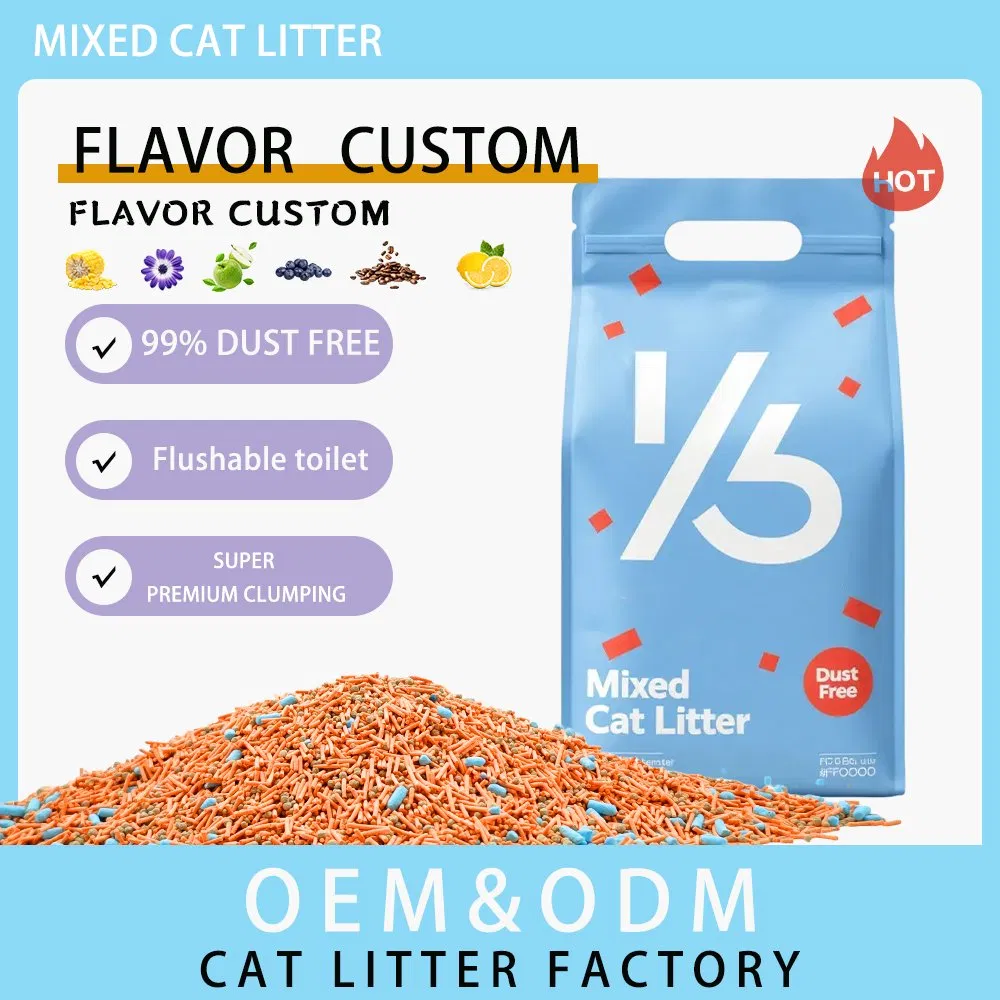 Atacado de Areia para Gato Misturada Areia de Gato 2kg Areia Original de Tofu Bentonita 3 em 1 Suprimentos para Gato Areia para Gato com Grumos em Nó