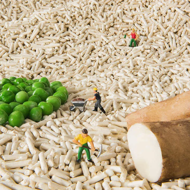 Fornecimento Natural de Areia para Gatos Mistura de Tofu e Mandioca