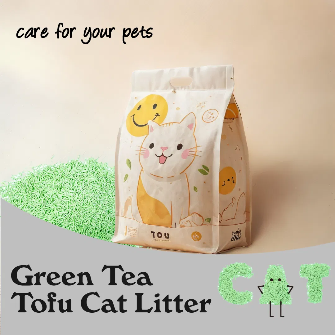 Areia para Gato Hipoalergênica de Tofu - 2.5kg Pacote de Papel Kraft Sem Rastreio