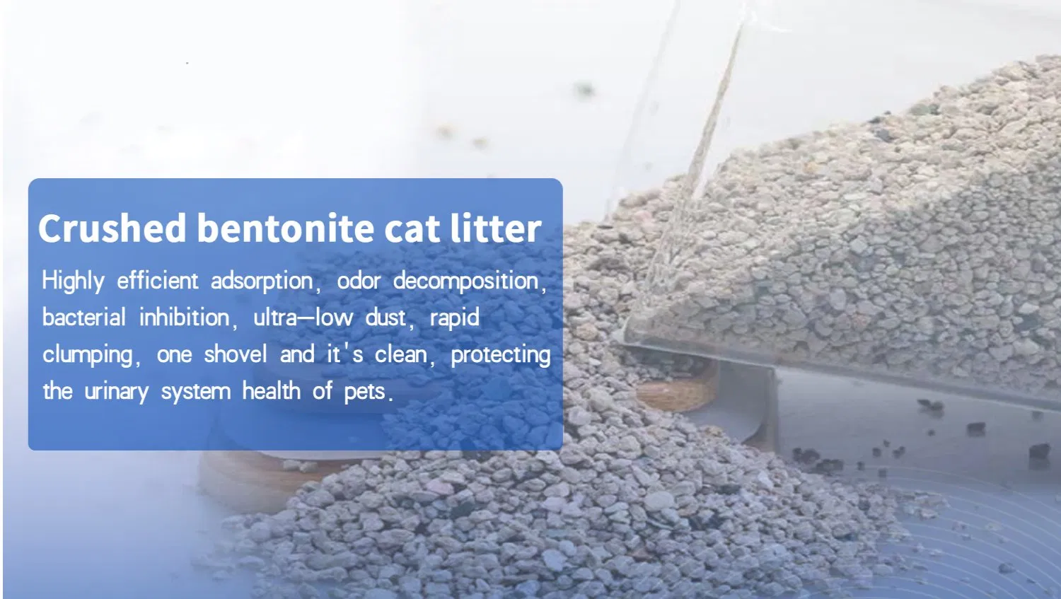 Mistura de Areia para Gato com Alta Agregação e Baixa Emissão de Poeira