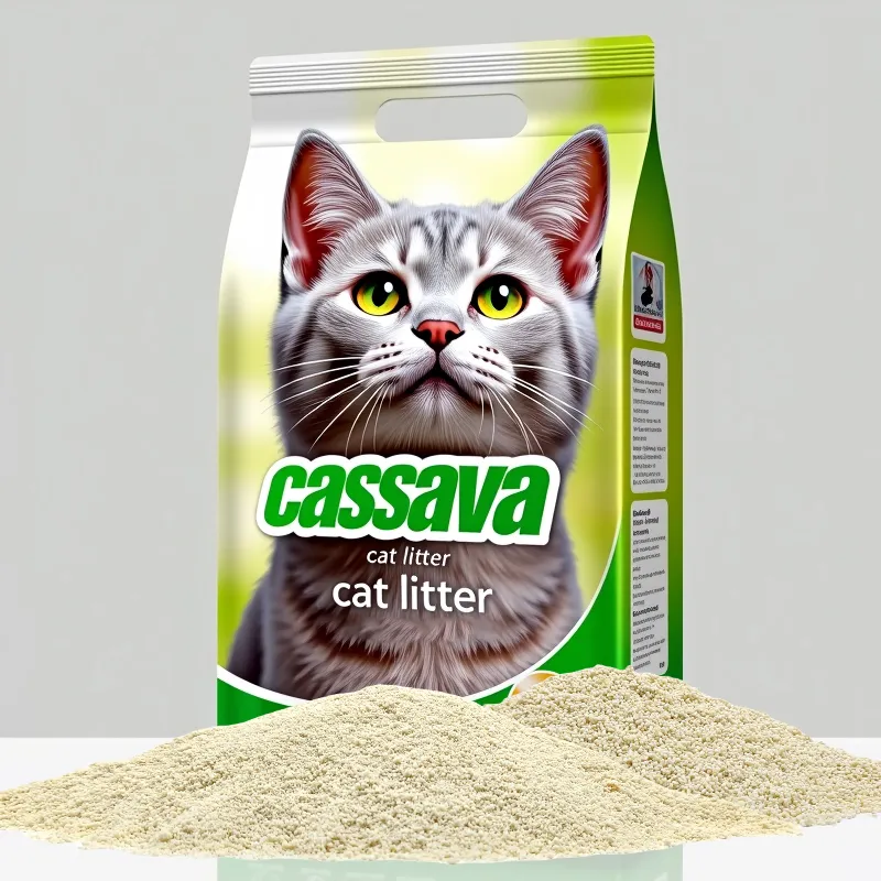 Produção de Areia para Gato à Base de Mandioca Premium Serviços Personalizados OEM/ODM para Produtos de Areia para Gato Desodorante para Areia para Gato Produtos de Rápida Absorção de Água