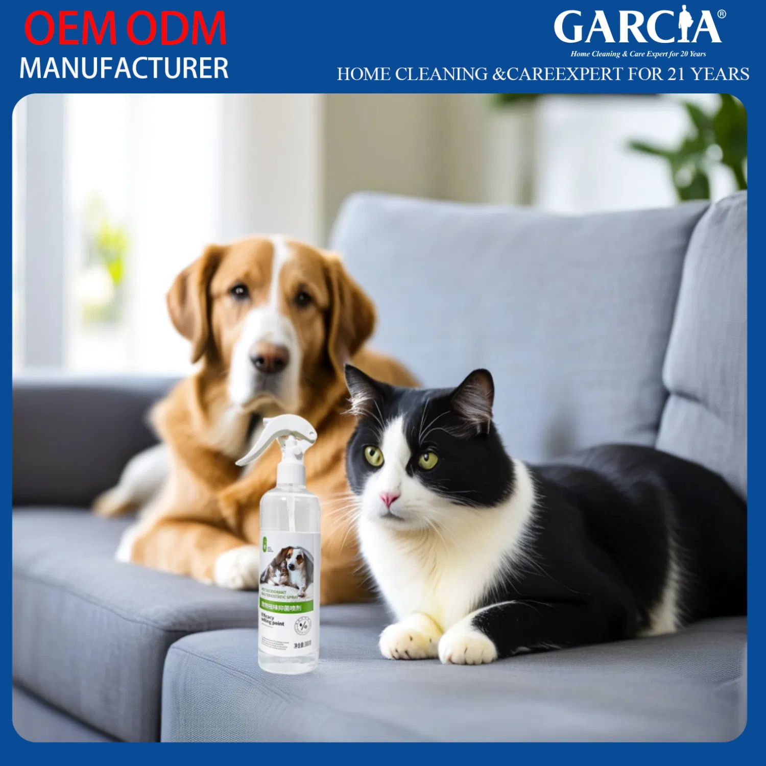 Spray Eliminador de Odor de Animais de Estimação com Ação Antibacteriana para Frescor Duradouro
