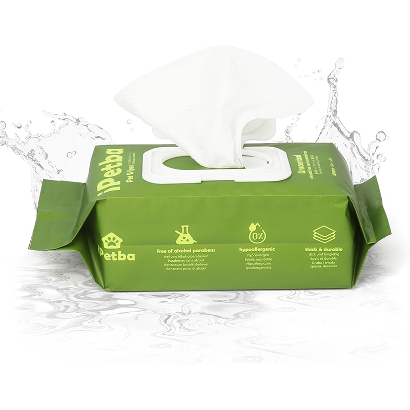 Toalhetes para Animais de Estimação para Cães e Gatos, Toalhetes de Limpeza e Controle de Odor para Patas