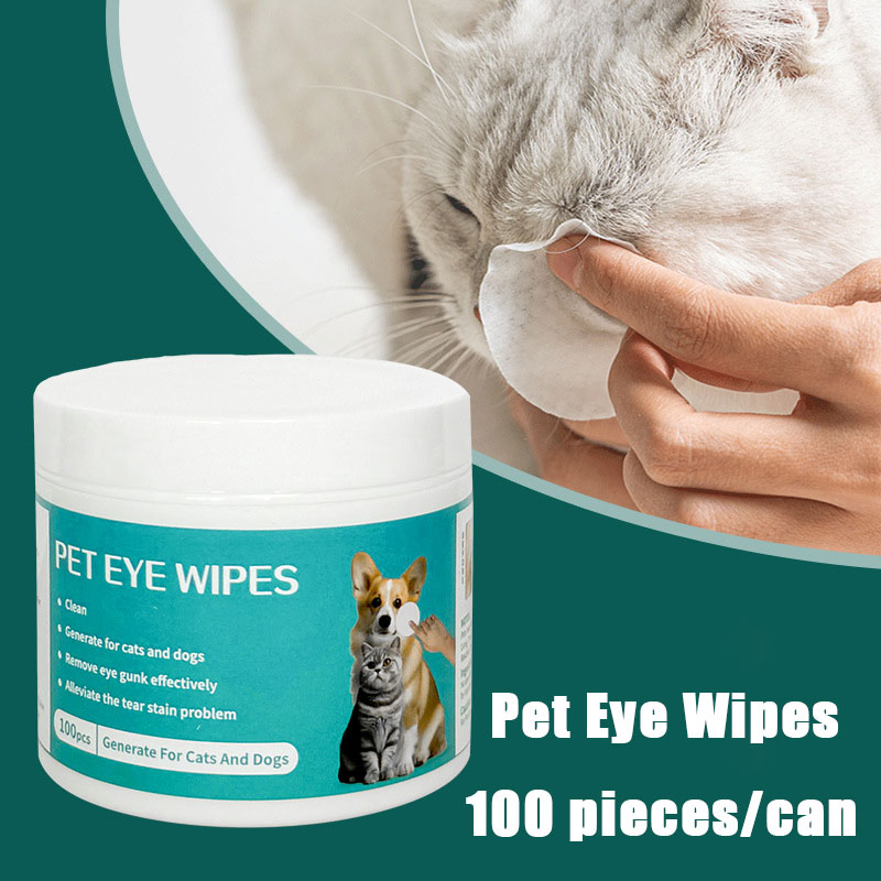 Toalhetes de Limpeza para Olhos de Animais de Estimação para Gatos, Limpe os Olhos para Remover Manchas de Lágrimas
