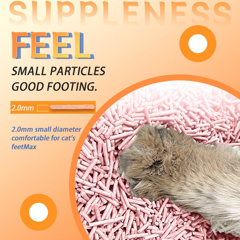 Areia para Gato de Tofu Natural Desodorizante Carvão de Bambu Super Agregador Passo Macio Antiaderente Absorção Rápida Aroma de Almíscar Atacado Global Eco Areia para Gato de Tofu