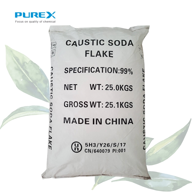 Preço de Fábrica Floco de Soda Cáustica/ Pérola de Soda Cáustica 99% 25kg/1200kg Saco em Estoque com Preço Promocional para Fabricação de Sabão / Impressão Têxtil e Tingimento
