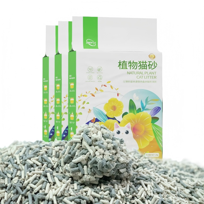 Pellets de carvão misto de bambu premium para gatos para frescor