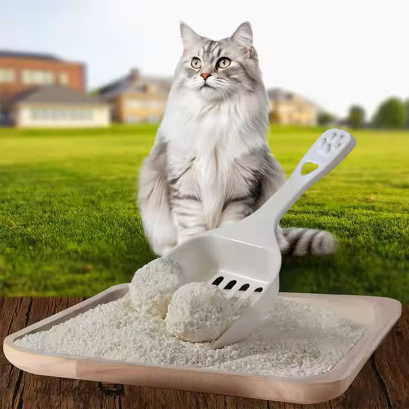 Areia para gatos clumping feita de amido de tapioca natural, ecológica e flushable