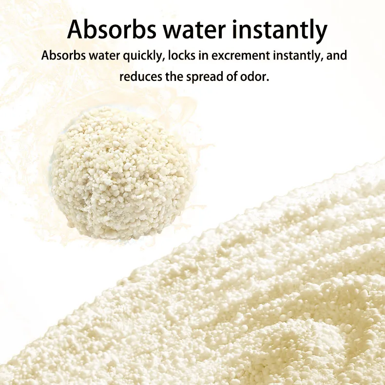 Areia para Gato OEM Natural Sem Fragrância 100% Baseada em Plantas Areia para Gato de Forte Agregação Ecológica Altamente Absorvente Controle de Odor Biodegradável Areia de Mandioca para Gato