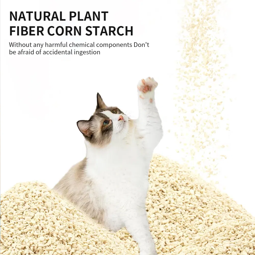 Areia para gatos de tofu à base de plantas, sem pó e premium, para venda por atacado