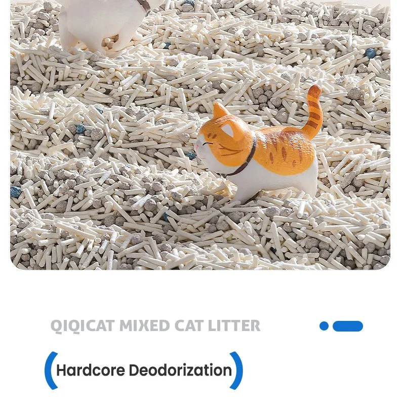 Areia para Gato Misturada e Flushable