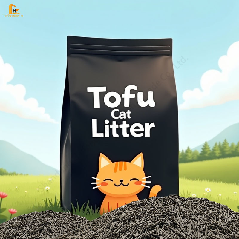 Fabricado na China Fornecimento Direto de Fábrica Produto para Animais de Estimação Areia para Gato Premium de Tofu com Baixa Poeira e Agregação Instantânea para Controle de Odor Ecológico Feito de Polpa de Feijão