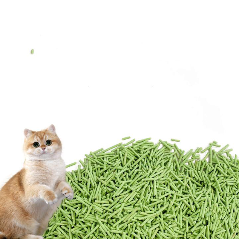 Areia para gatos ecológica e à base de soja disponível nos sabores original fragrante e chá verde
