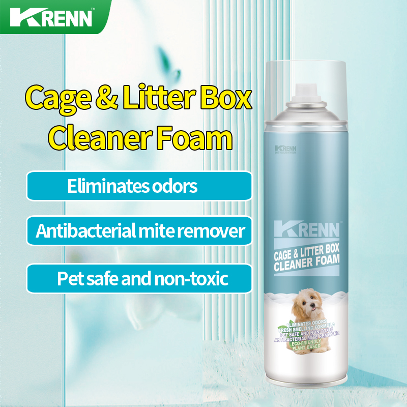 Produtos de Cuidado para Animais de Estimação OEM Limpador de Caixa de Areia e Eliminador de Odor Spray Espuma Limpador de Caixa de Areia para Gatos