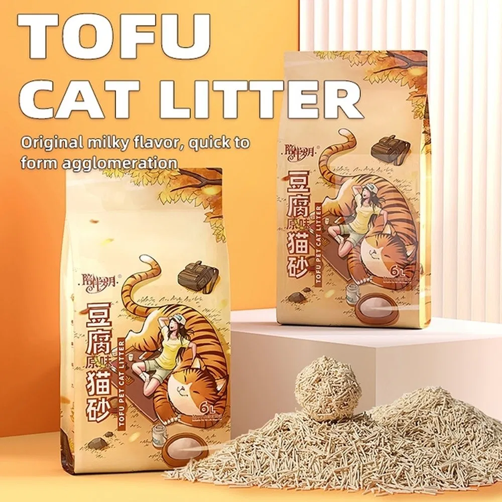 OEM Personalizado Fácil Limpeza Fragrância de Morango Areia de Soja para Gato Tofu