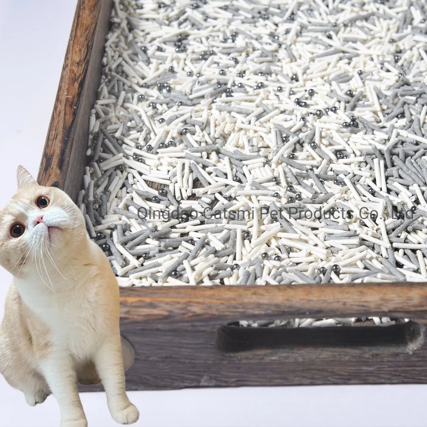 Vendas diretas de fábrica OEM, areia para gatos sem poeira, mistura de tofu de bambu, carvão e pêssego