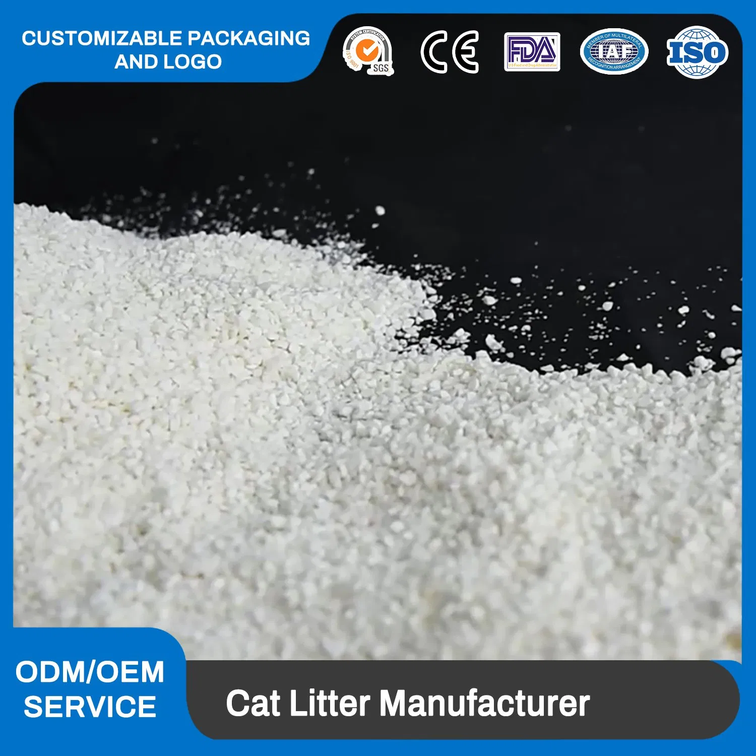 Suprimentos para Animais de Estimação Areia para Gato de Melhor Venda Feita de Mandioca Areia para Gato Amigável e Saudável Feita de Plantas Naturais Areia para Gato Descartável