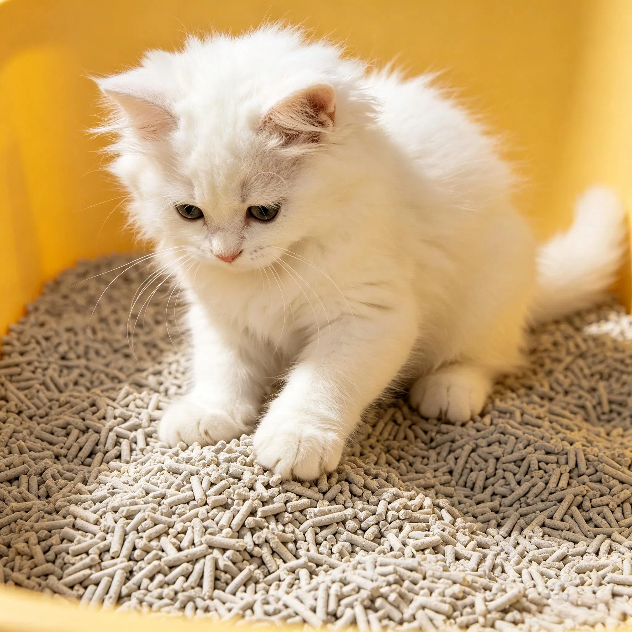 Areia para gatos de tofu à base de milho biodegradável, tratamento de resíduos limpo, popular entre atacadistas de animais de estimação no exterior