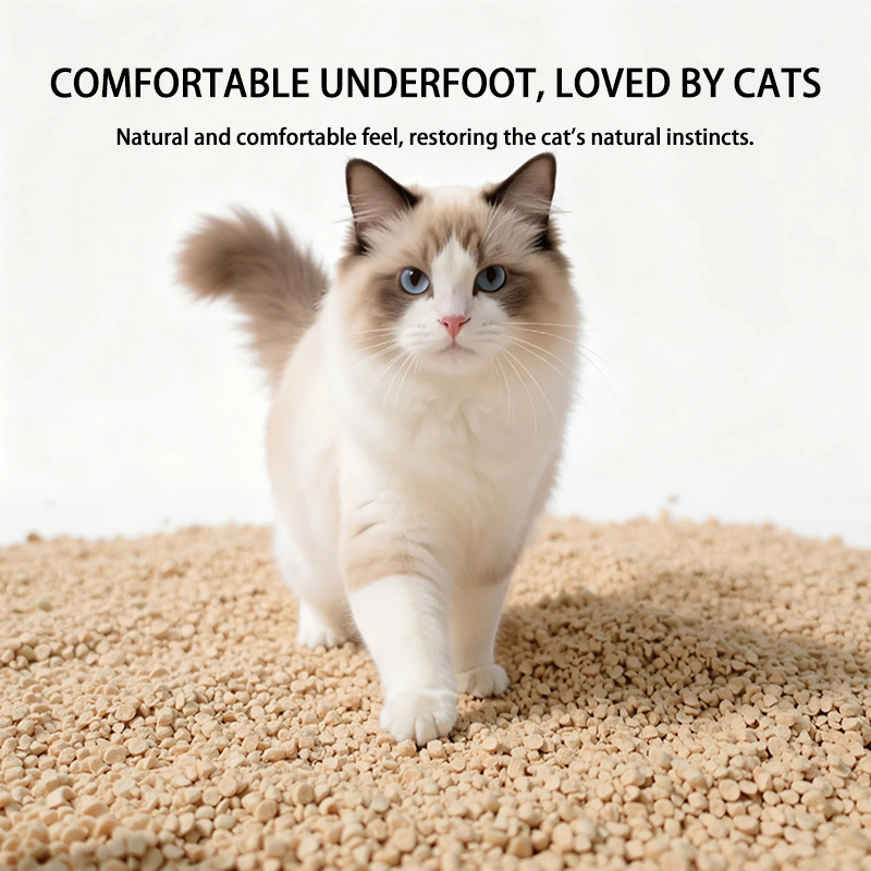 Fábrica OEM Atacado Areia para Gato Biodegradável e Desodorizante Sem Poeira Feita de Ingredientes 100% Naturais