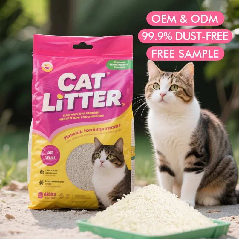 Areia para Gato à Base de Mandioca Ecológica, Agregação Rápida, Ingredientes Naturais, Neutralizador de Odor