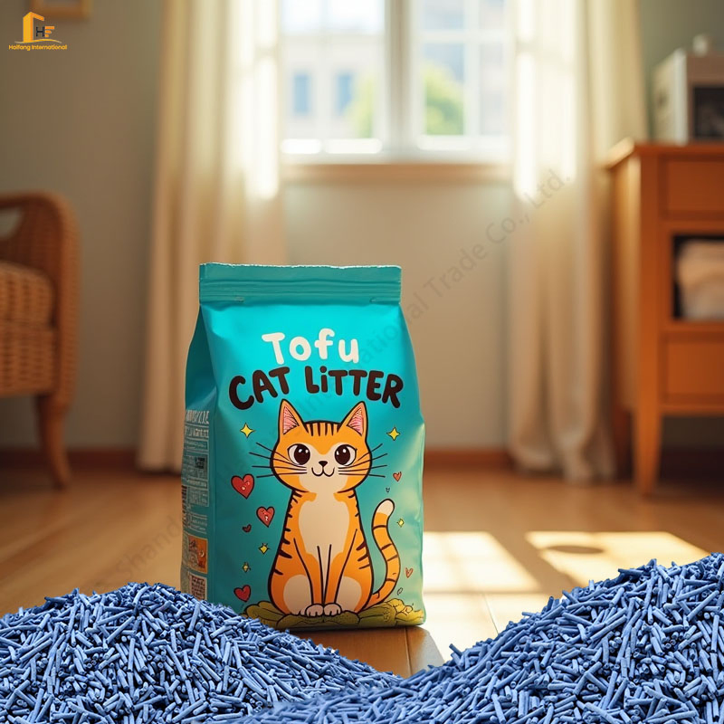 Areia de Gato de Fibra de Milho a Granel Controle de Odor Sem Rastreio Agregante Pequena Seção Economia de Areia Vários Odores Areia de Gato de Tofu