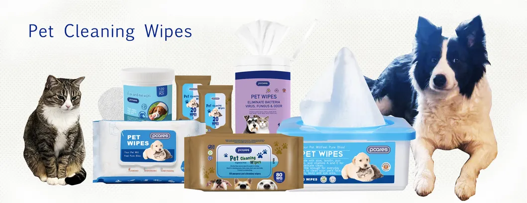 Produtos em alta venda Toalhetes de limpeza biodegradáveis para cuidados de animais de estimação