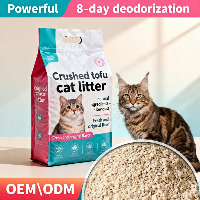 Fábrica OEM Atacado Areia para Gato Biodegradável e Desodorizante Sem Poeira Feita de Ingredientes 100% Naturais