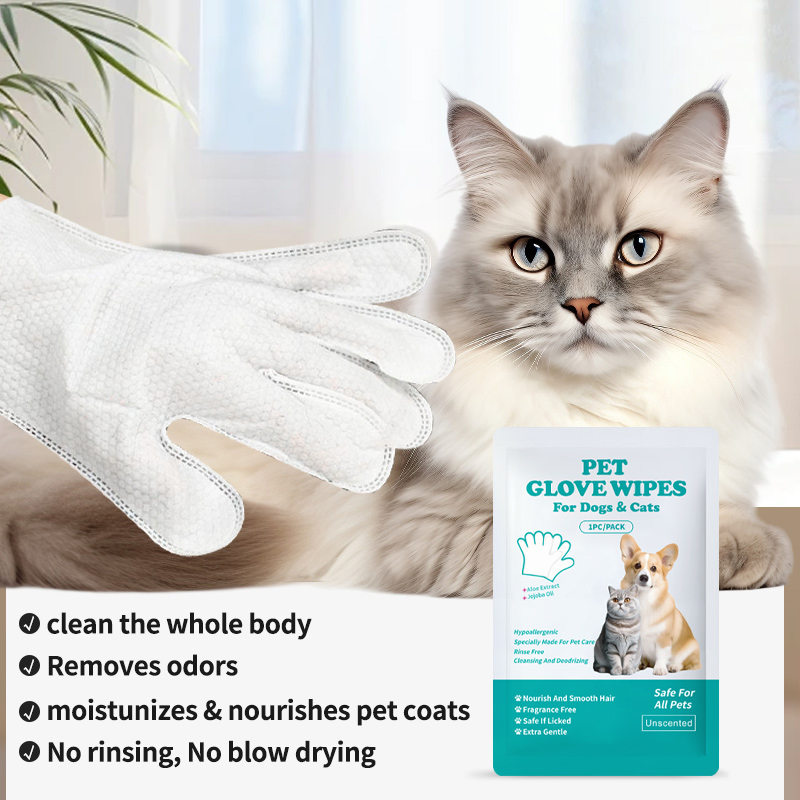 Toalhetes de Limpeza Dental de Alta Qualidade para Animais de Estimação Cuidado Oral para Cães Limpador de Dentes para Gatos Toalhetes Úmidos para os Dedos 6-Piece Caixa