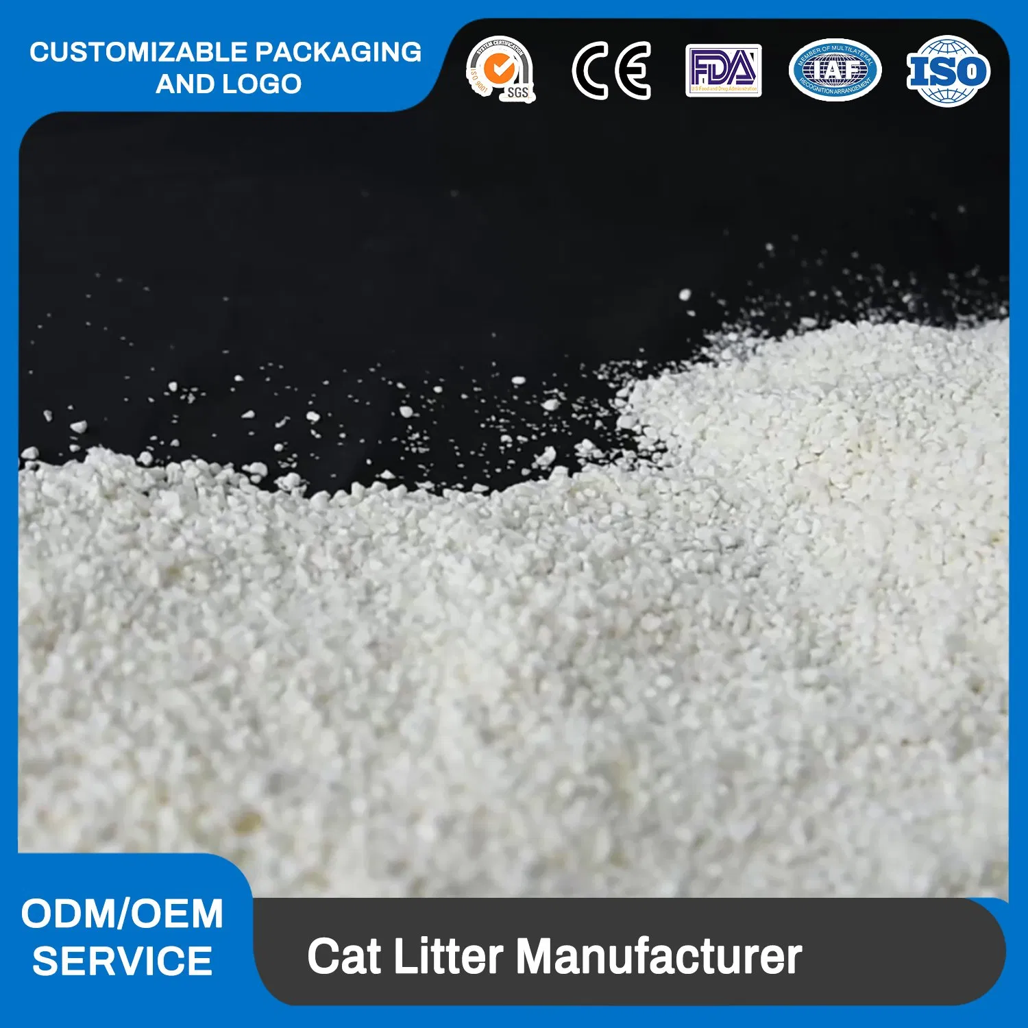 Areia para Gatos Premium Mistura de Cassava e Fibras Vegetais Rápida Absorção Agregação Controle de Odor Livre de Poeira