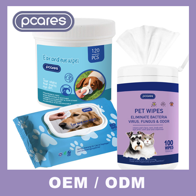 Produtos em alta venda Toalhetes de limpeza biodegradáveis para cuidados de animais de estimação