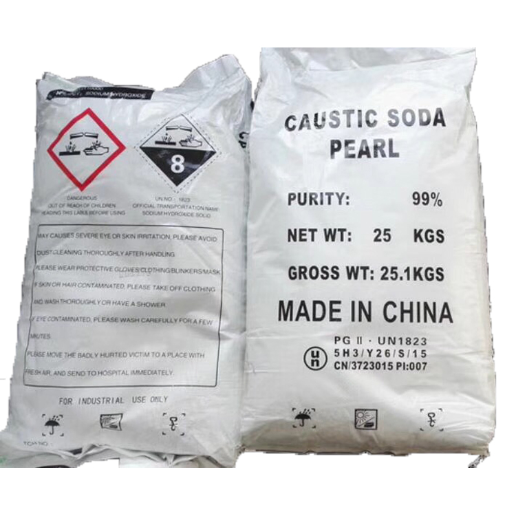 Melhores 99% Preços de Soda Cáustica Flocos/Pérolas para Fabricação de Sabão e Detergente